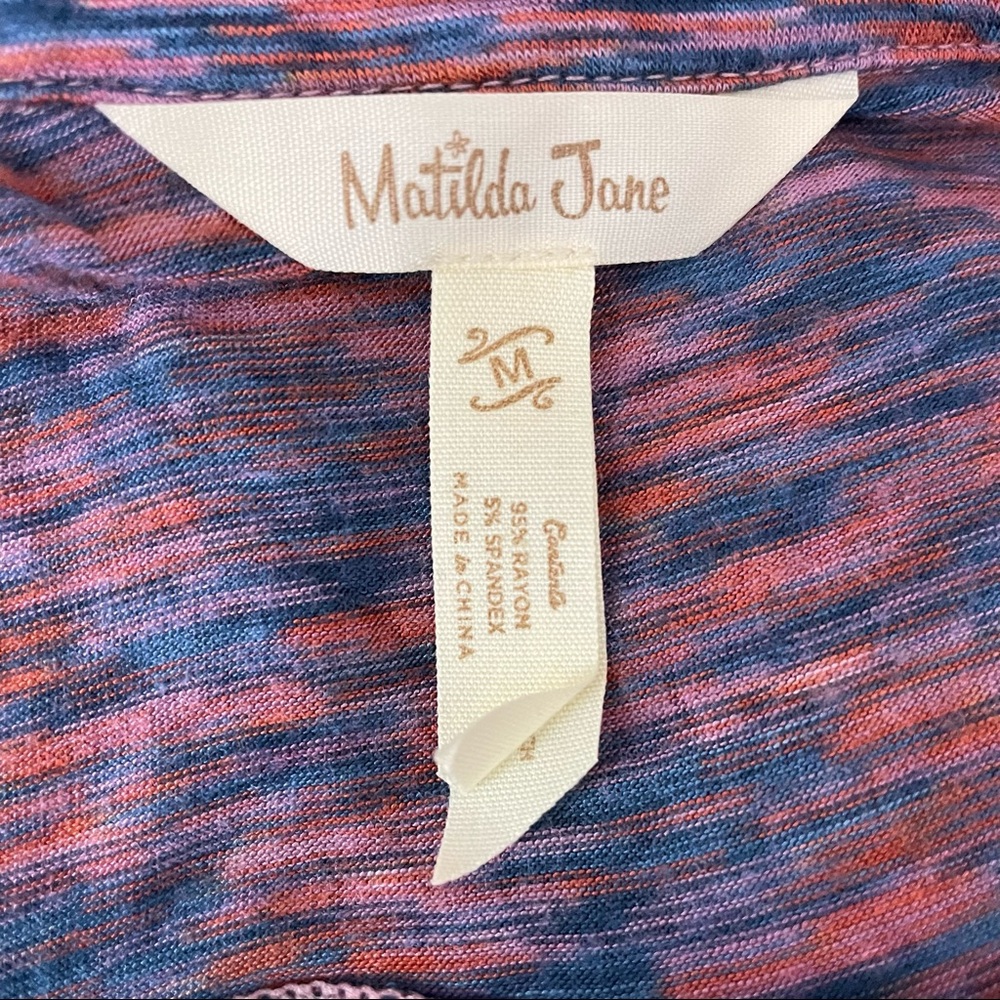 Matilda Jane Planetarium Top Purple Spaced Dyed Henley Long Sleeve Tee Shirt - Picture 8 of 10